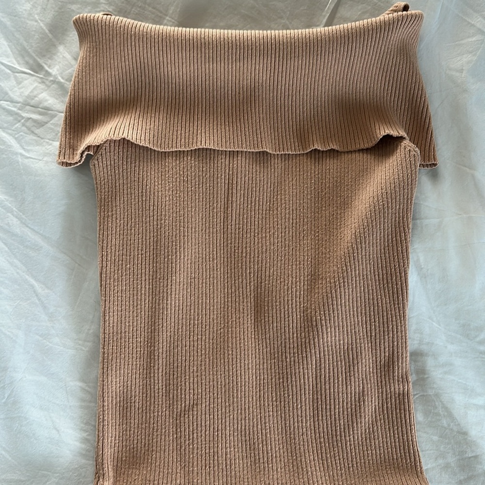 MAJORELLE Lulu Ribbed Knit Sweater Dress in Bone Size Medium - Picture 4 of 10